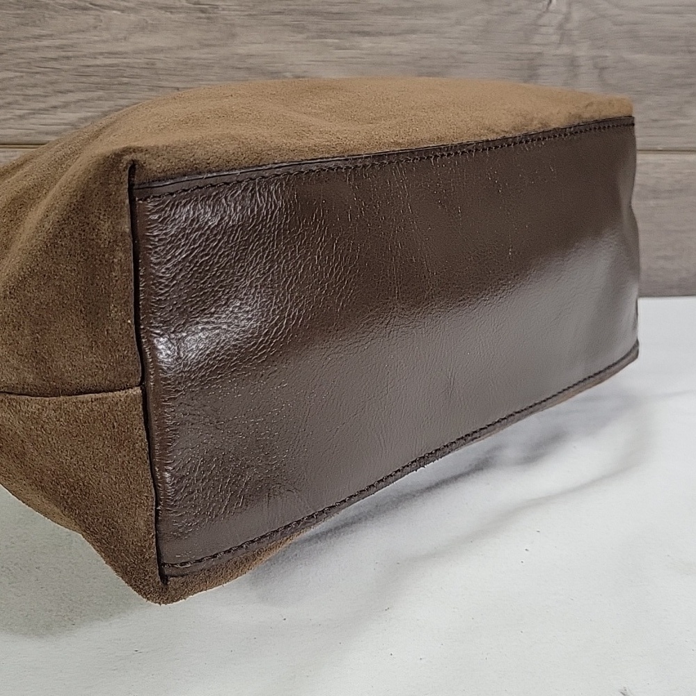 Patricia Nash Brown Suede Leather Crossbody Shoulder Bag - Picture 7 of 14